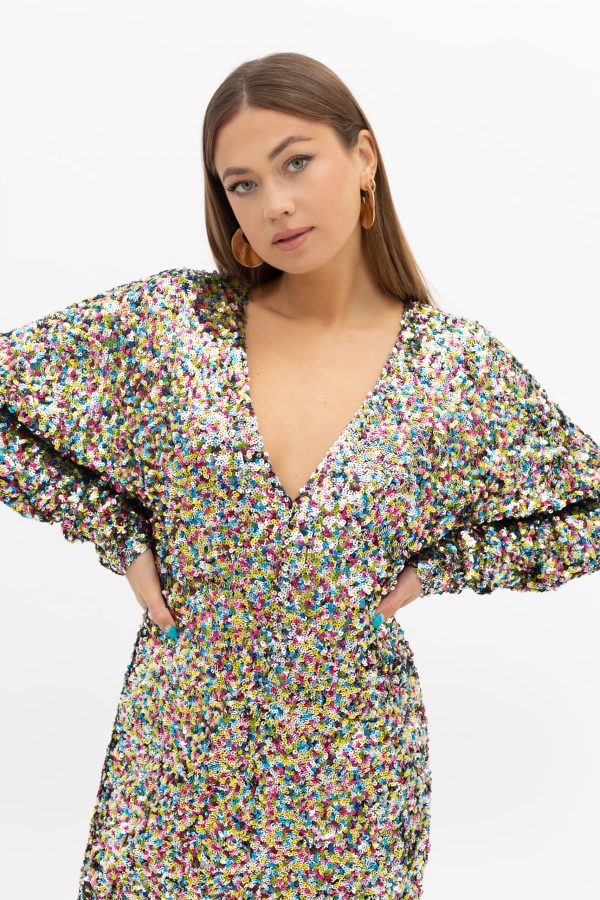 Multicolour sequined mini dress Marga