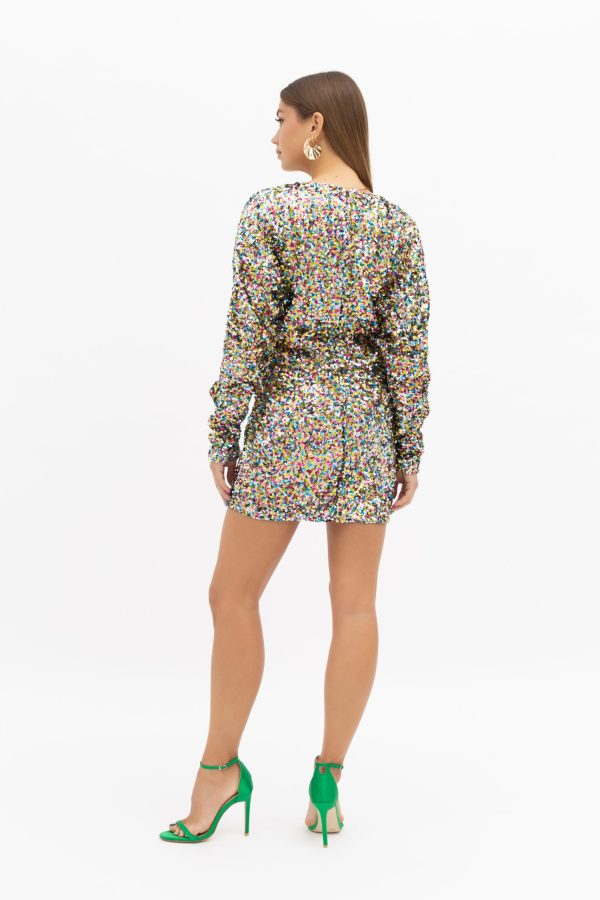 Multicolour sequined mini dress Marga