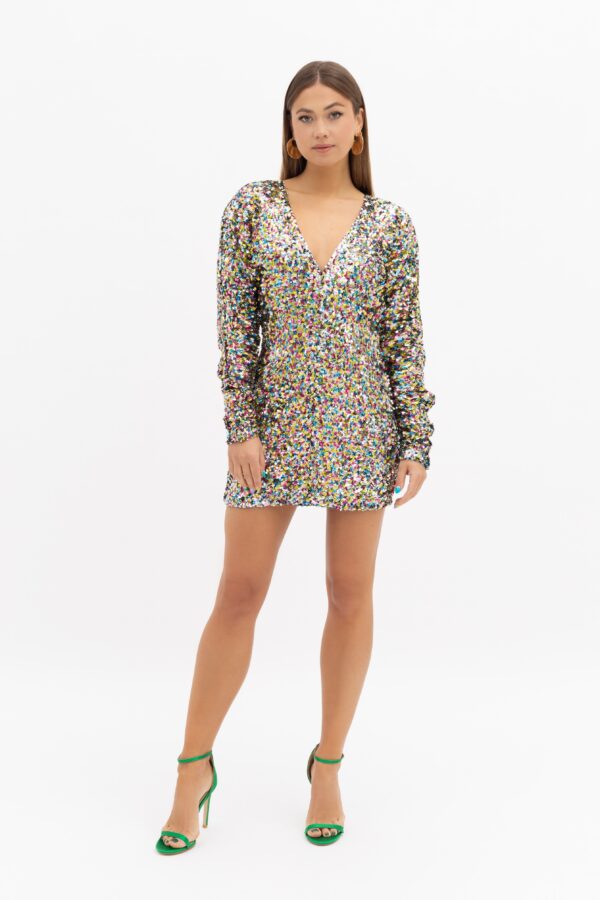 Multicolour sequined mini dress Marga