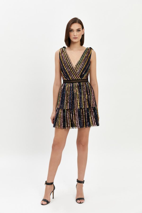 multicolour sequin dress M